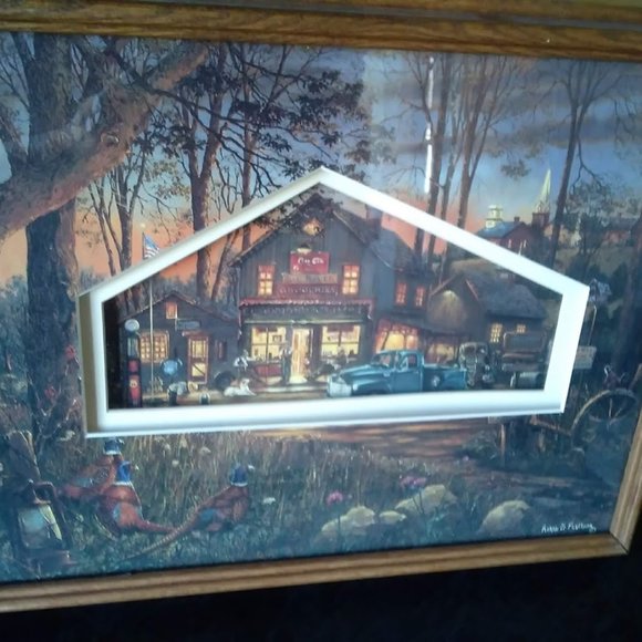 Aaron B Faulkner Americana Print - Framed & Numbered- Six O'clock News - Picture 10 of 10